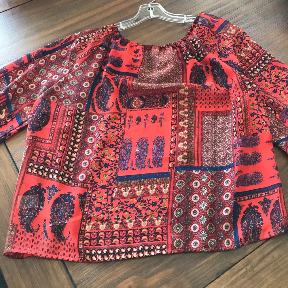 Red boho blouse 🌷 - Picture 6 of 6